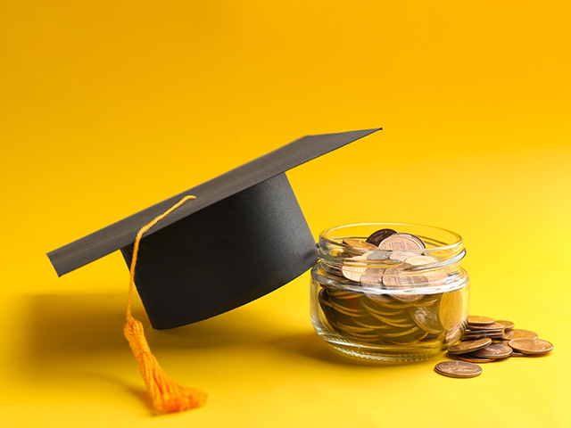 gead cap and money infront of yellow background