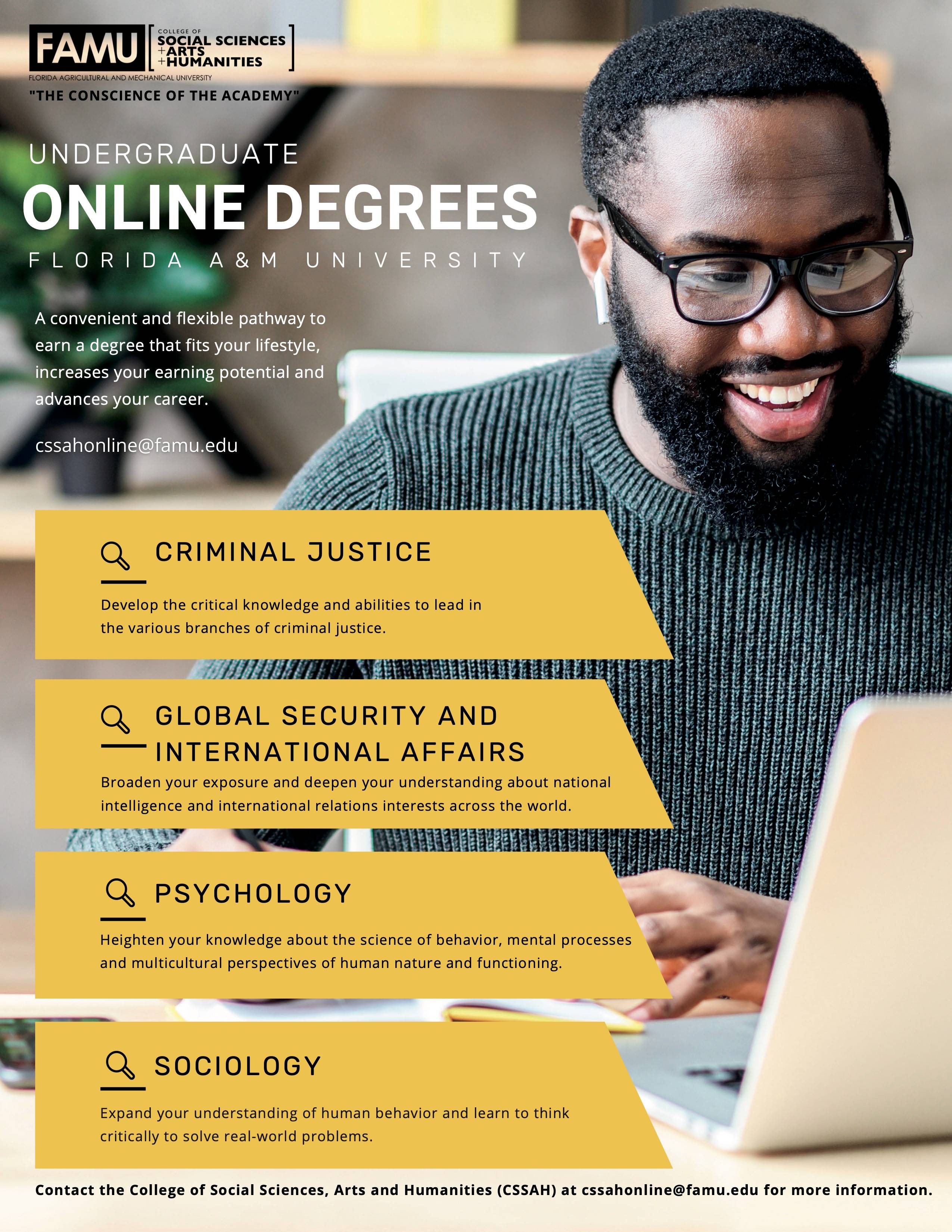 Earn a bachelor's degree online with CSSAH